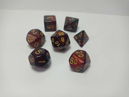 Blood Obsidian Zar Seti - DND, RPG ve Masaüstü Oyun Zarları