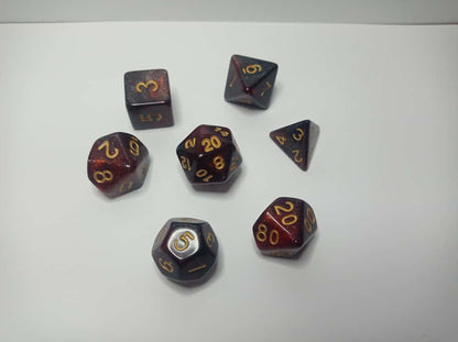 Blood Obsidian Zar Seti - DND, RPG ve Masaüstü Oyun Zarları