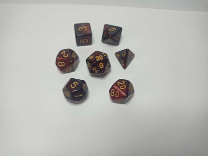 Blood Obsidian Zar Seti - DND, RPG ve Masaüstü Oyun Zarları