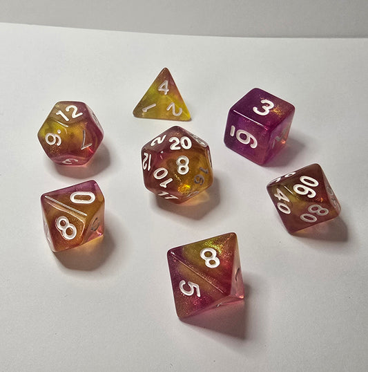 Sunset Dice Set - RPG/FRP/DnD Zar seti