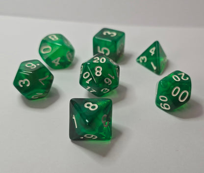 Emerald Shine Dice Set - RPG/FRP/DnD Zar seti
