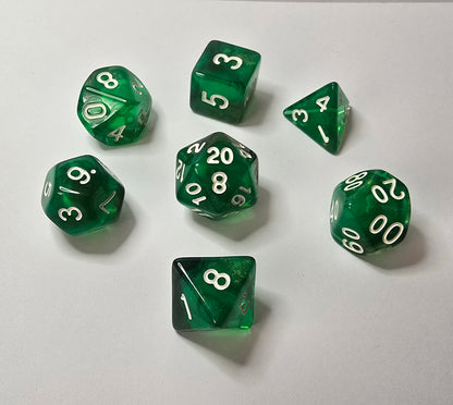 Emerald Shine Dice Set - RPG/FRP/DnD Zar seti