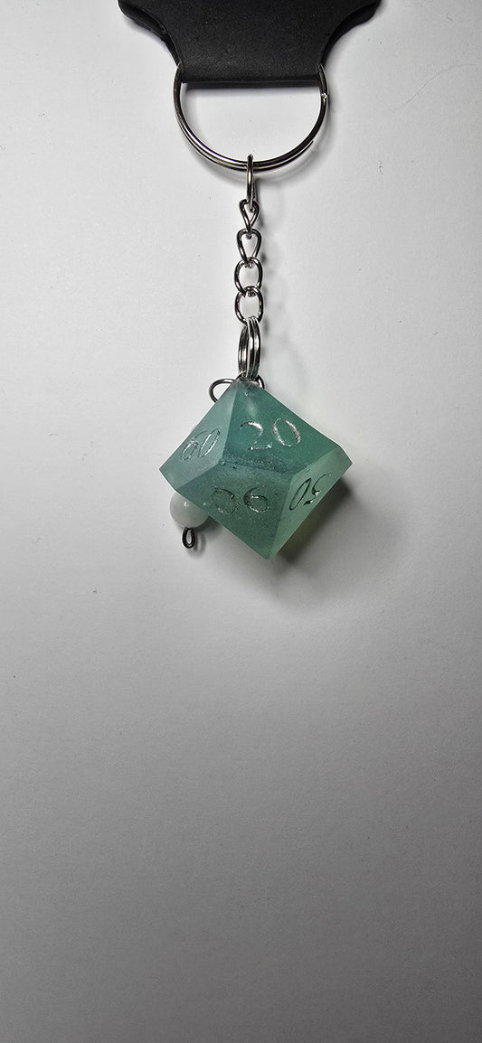 D10 Anahtarlık Larimar taşı boncuk