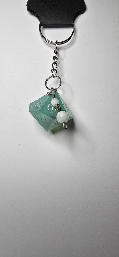 D10 Anahtarlık Larimar taşı boncuk