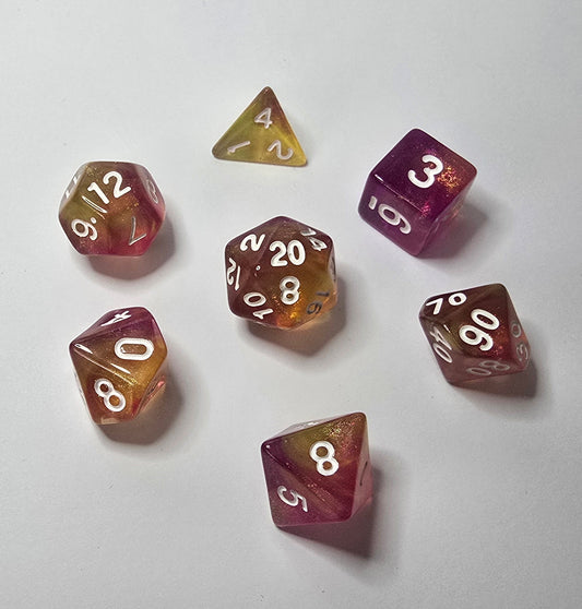 Sunset Dice Set - RPG/FRP/DnD Zar seti
